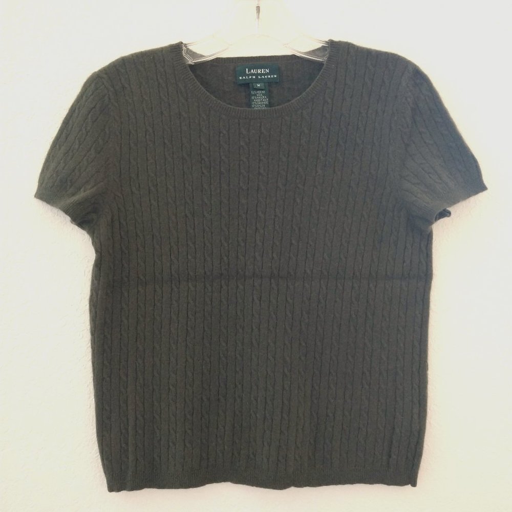 Ralph Lauren short-sleeved cable knit sweater M
